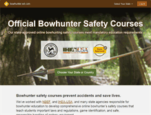 Tablet Screenshot of bowhunter-ed.com